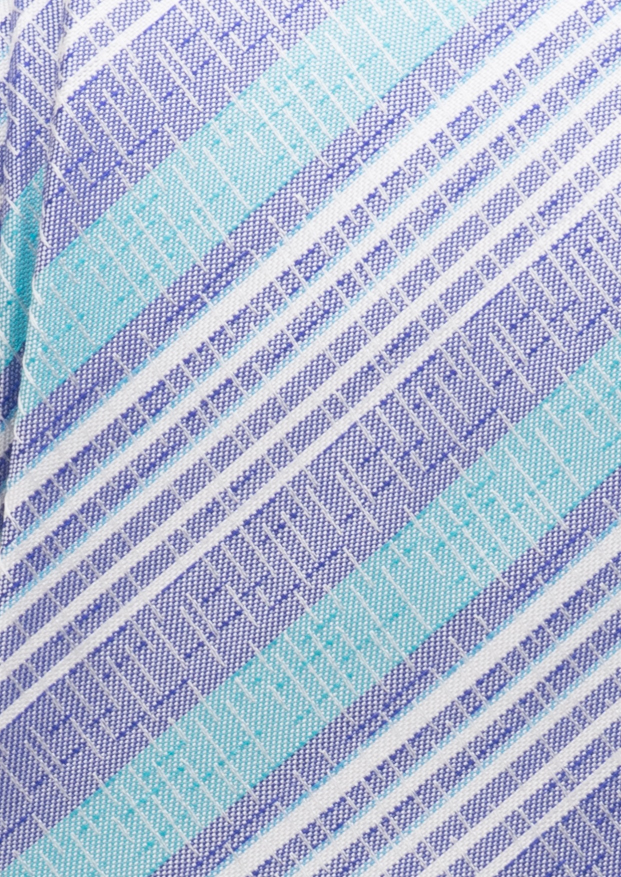 ETERNA Seidenkrawatte türkis/lila gestreift 7,5cm