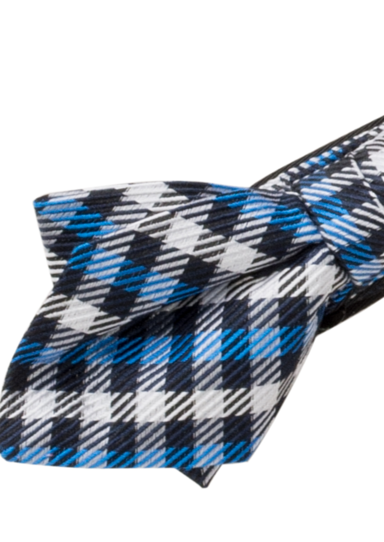 ETERNA Schleife aus Seide blau kariert