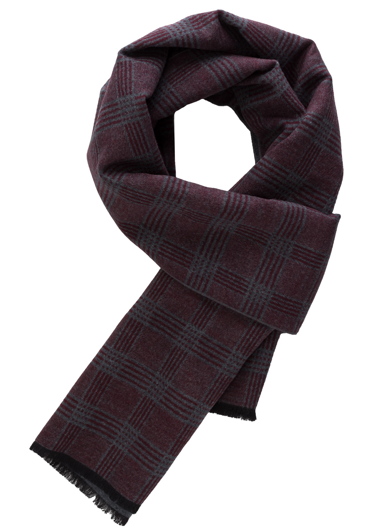 ETERNA SCHAL WEINROT KARIERT
