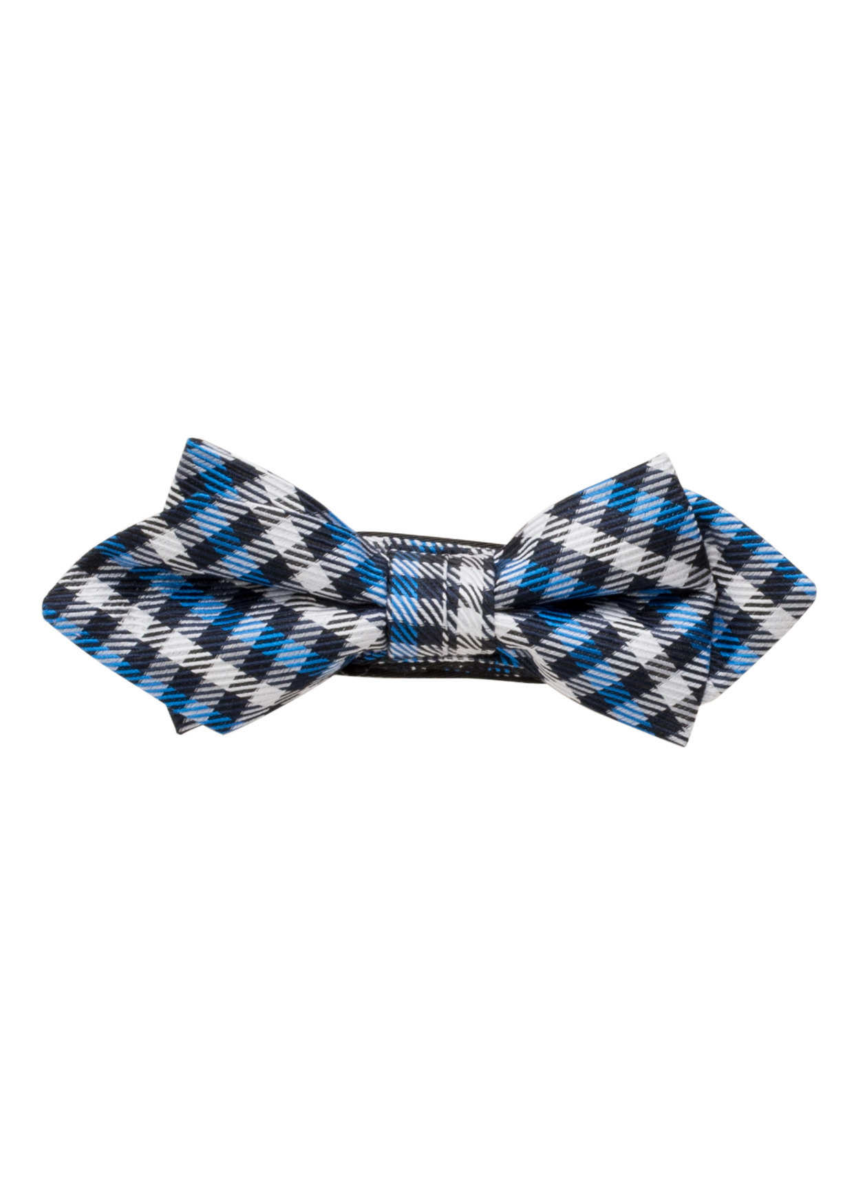 ETERNA Schleife aus Seide blau kariert