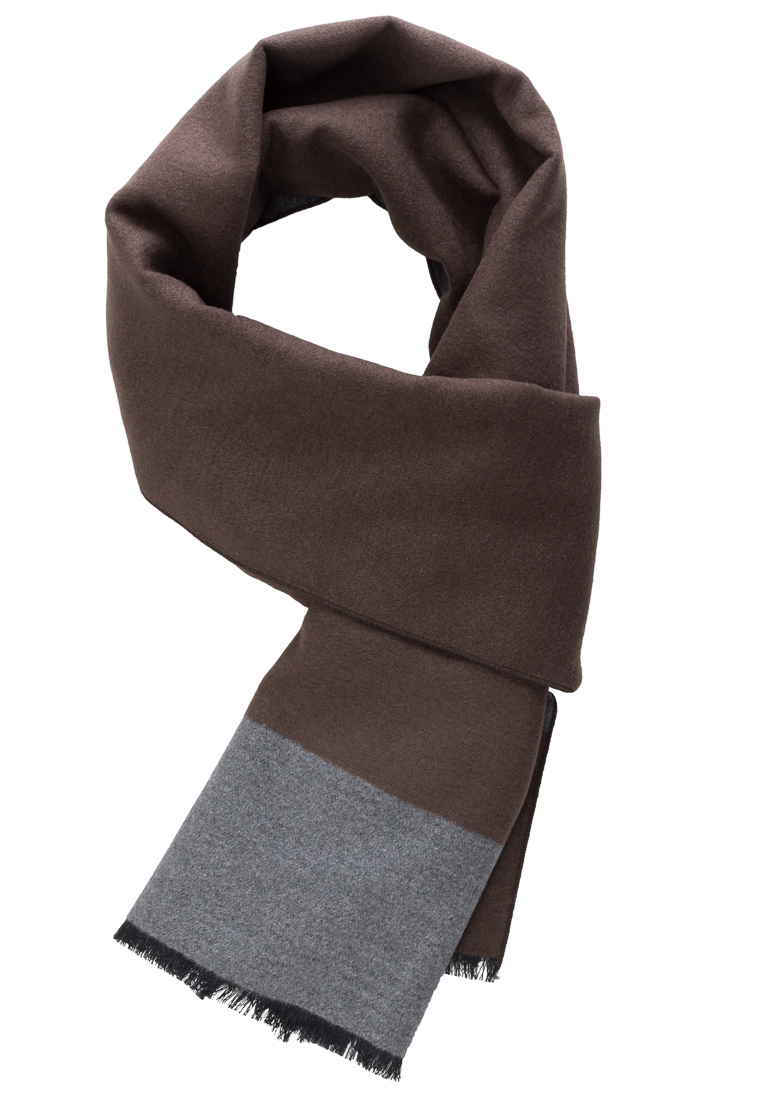 ETERNA SCHAL BRAUN UNIFARBEN