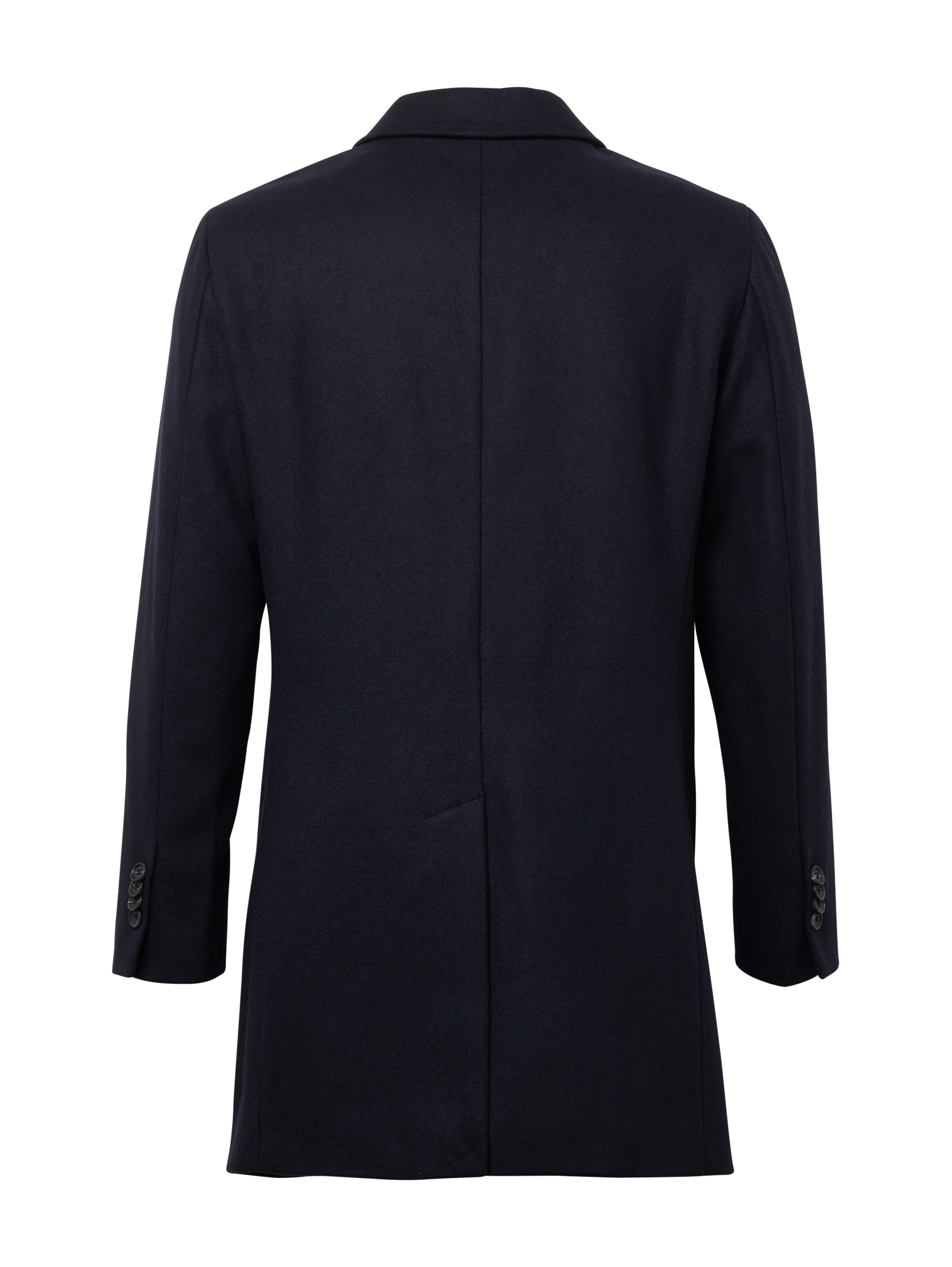 wool coat 3 buttons Jackets /, knitted navy
