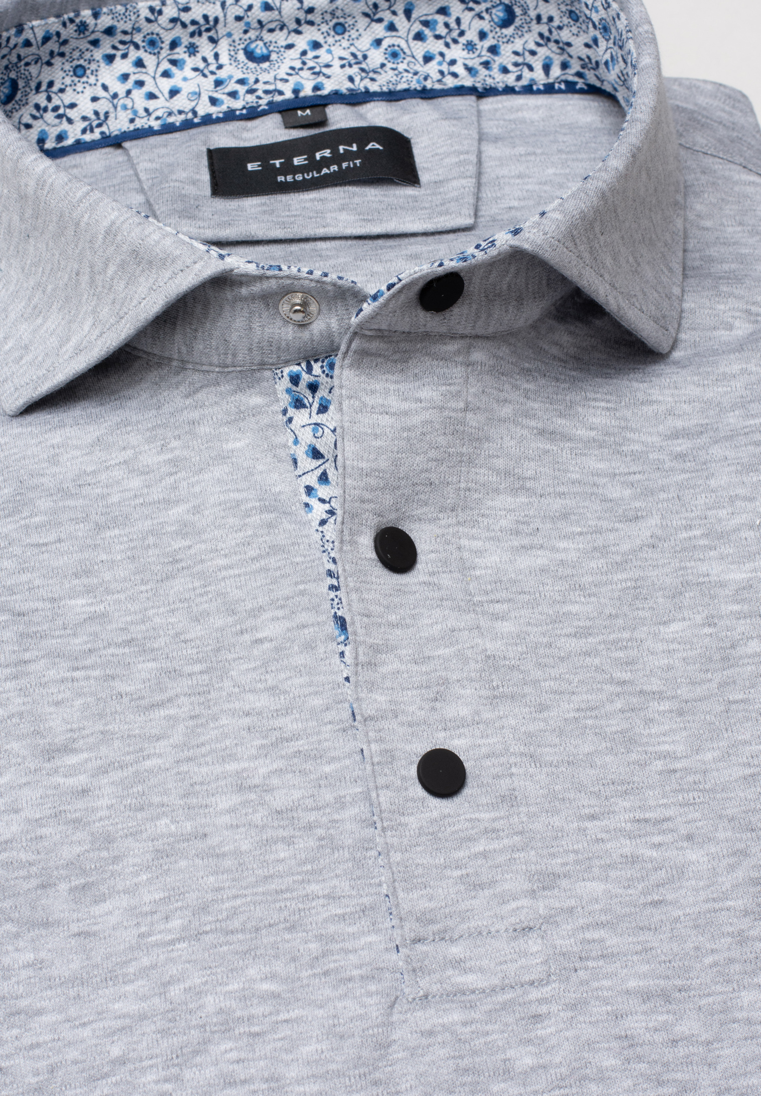 ETERNA KURZARM POLOSHIRT REGULAR FIT JERSEY