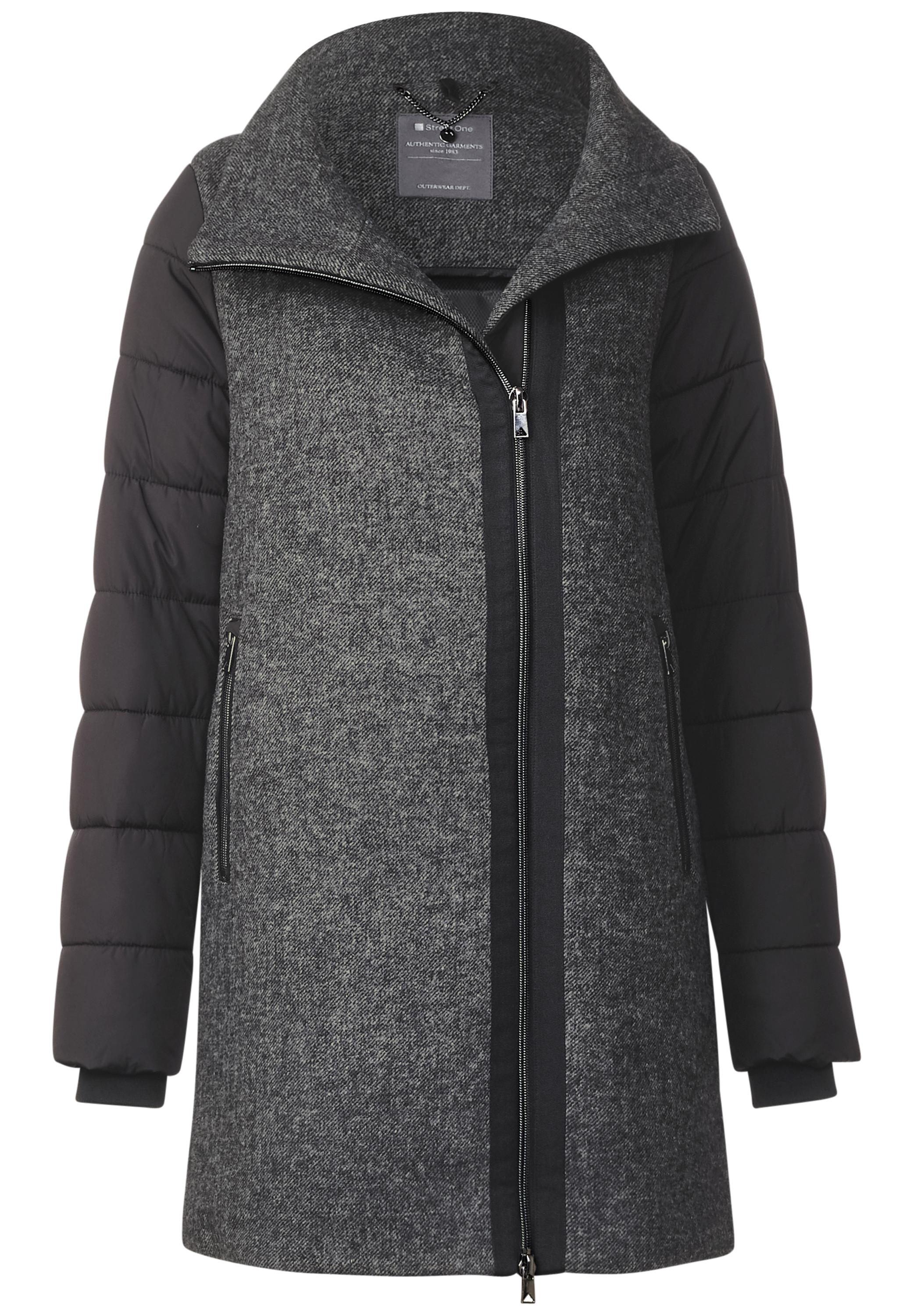 Woll-Front Steppmantel