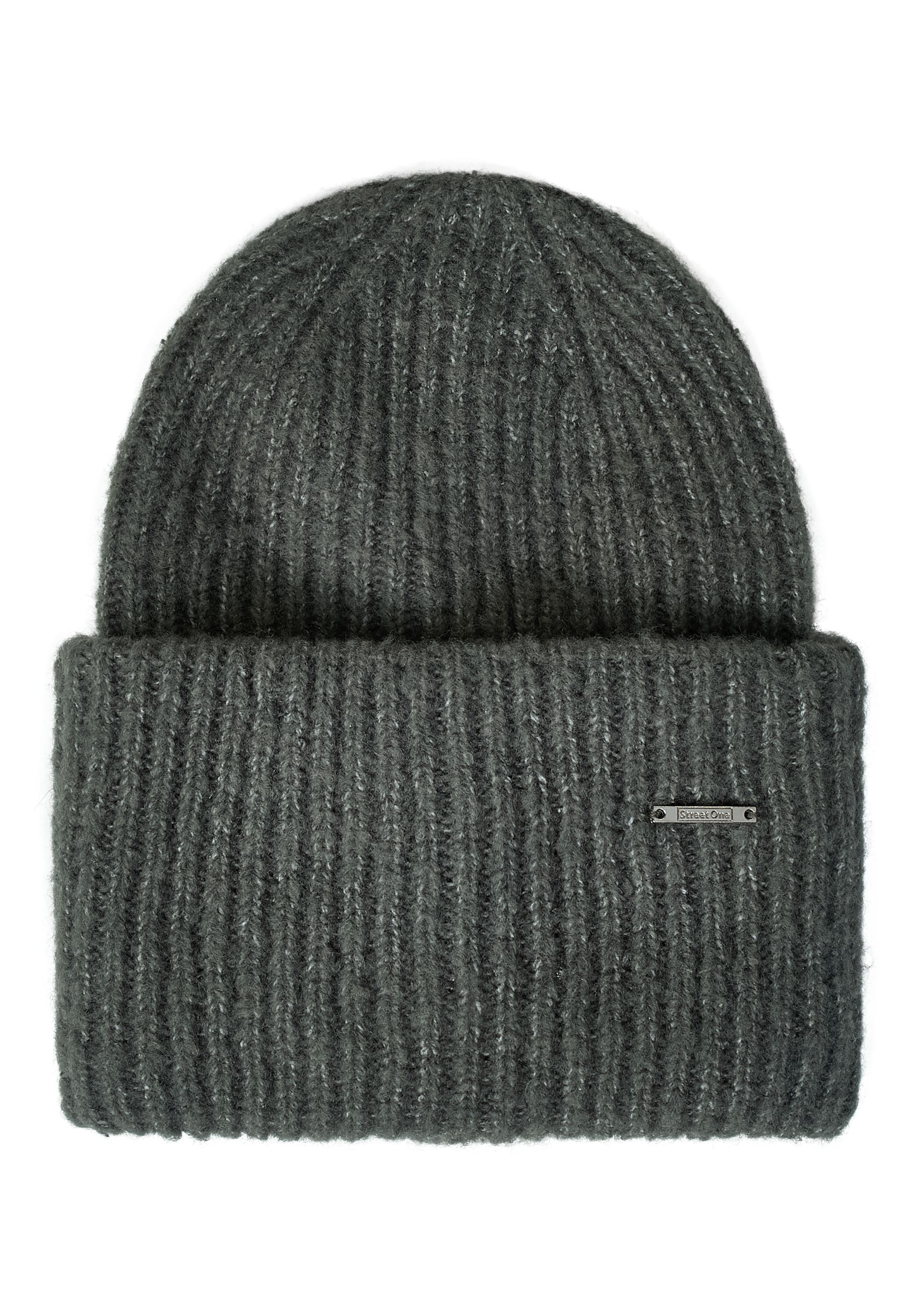 Unifarbene Strickmütze
