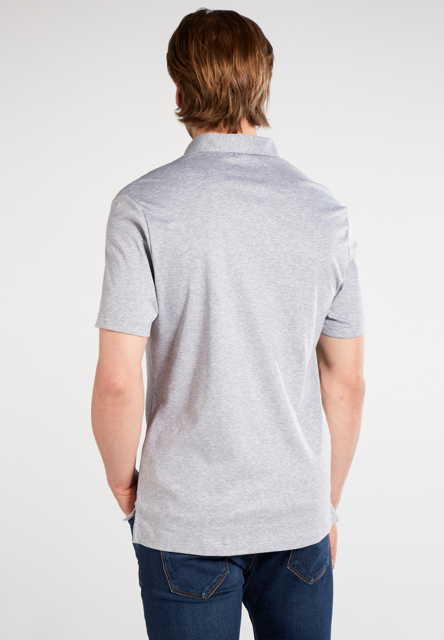 ETERNA KURZARM POLOSHIRT REGULAR FIT JERSEY