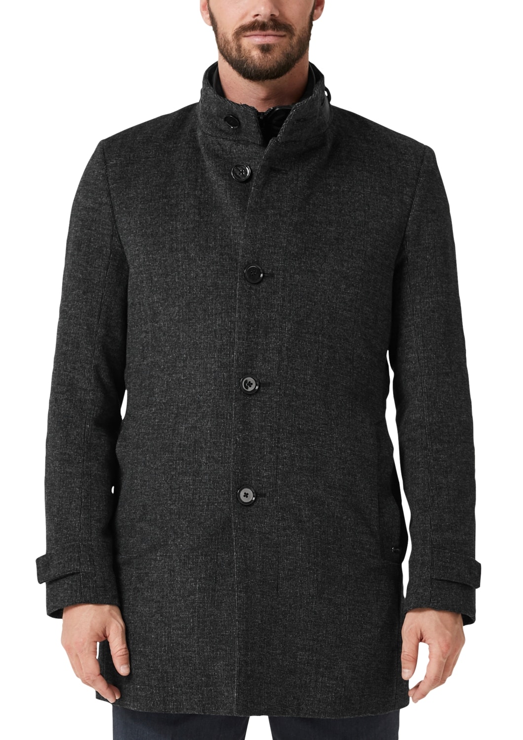 MANTEL, black tweed