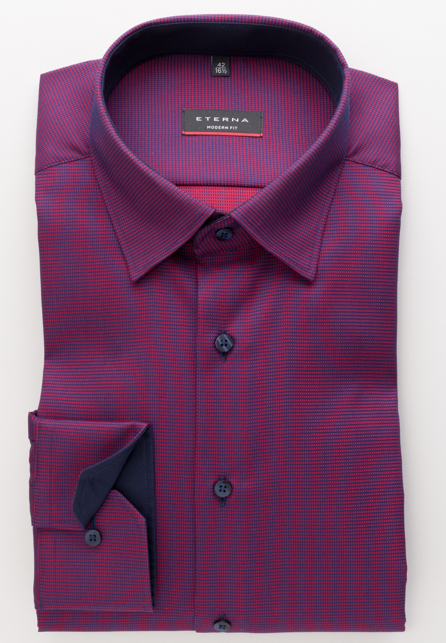 ETERNA LANGARM HEMD MODERN FIT FANTASIEBINDUNG