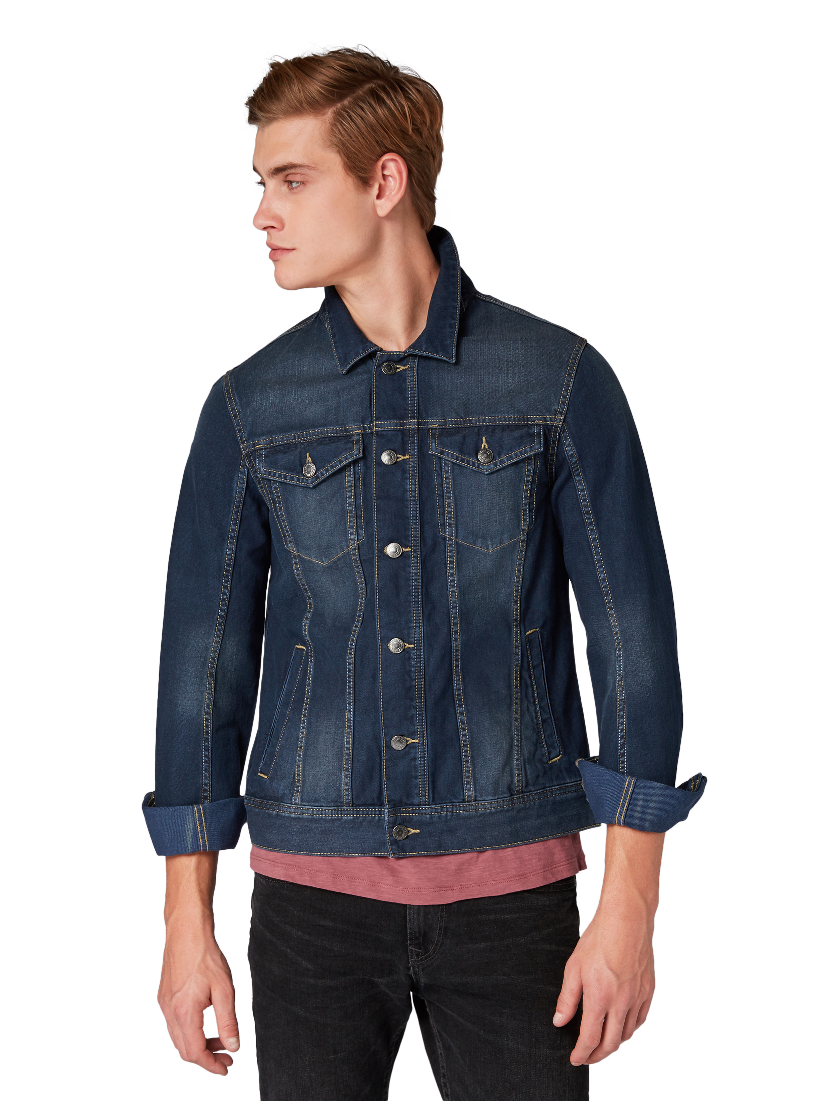 blue denim jacket, Stone Blue Denim Tint